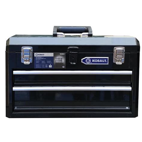 kobalt 20.6-in 2-drawer black steel lockable tool box hs2dmhb-13|kobalt tools website.